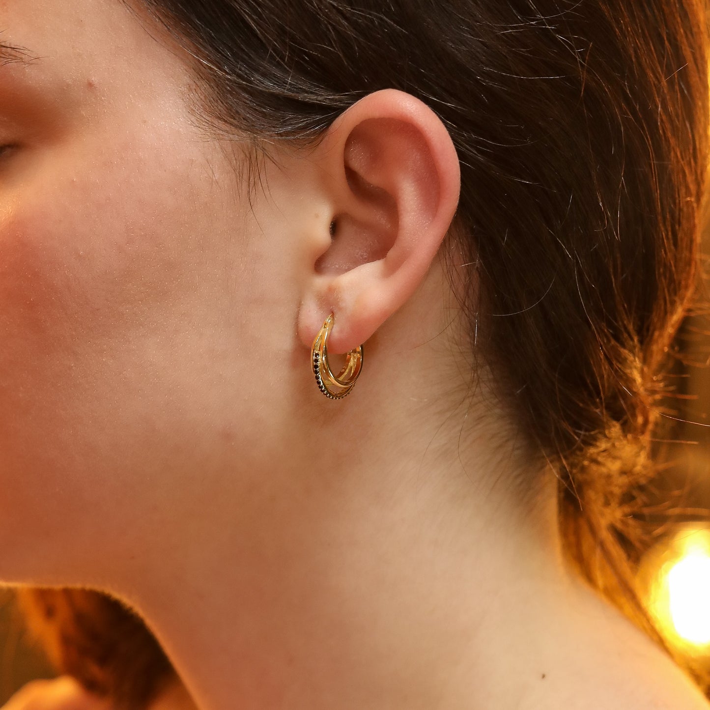 Valletta Triple Hoop Earrings