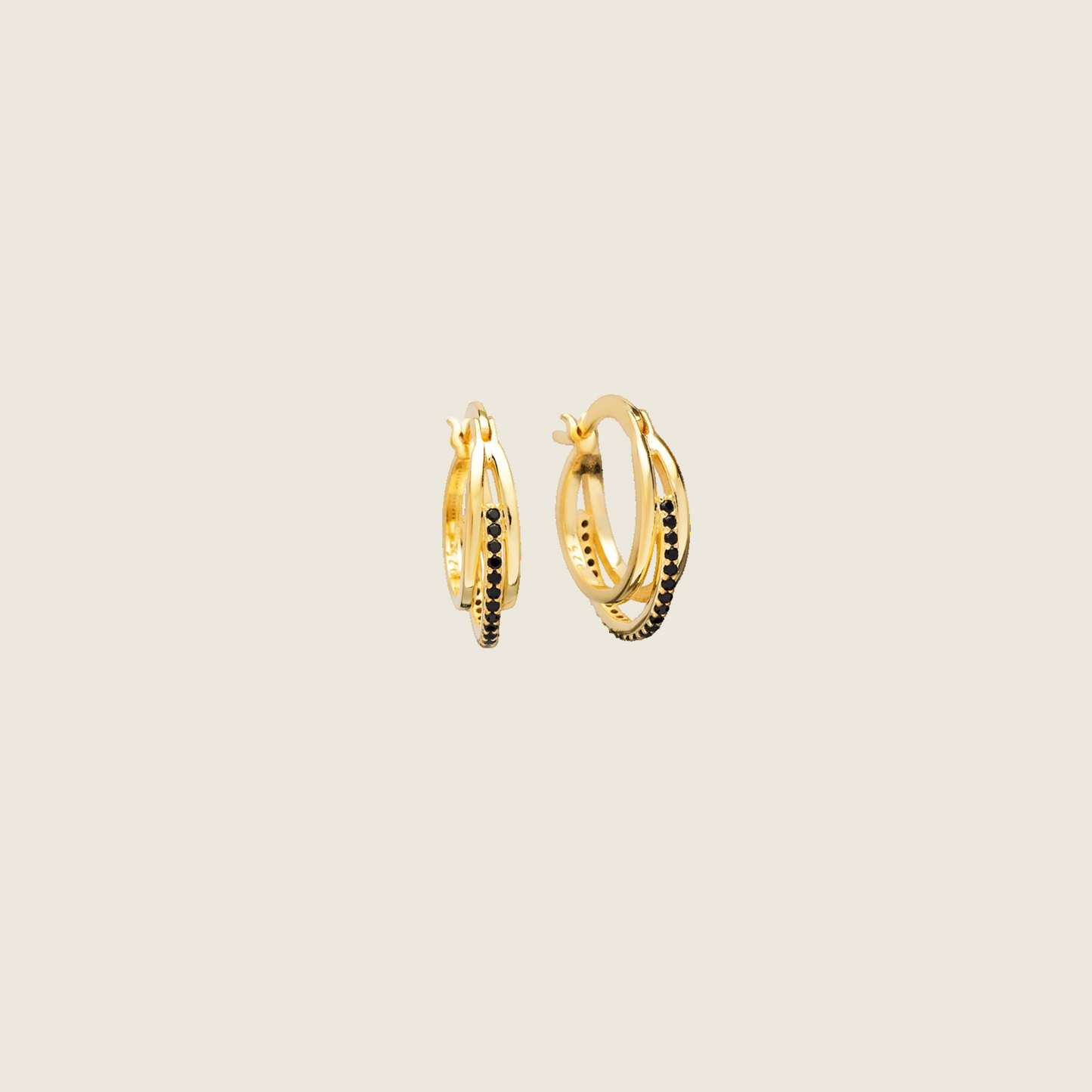 Valletta Triple Hoop Earrings