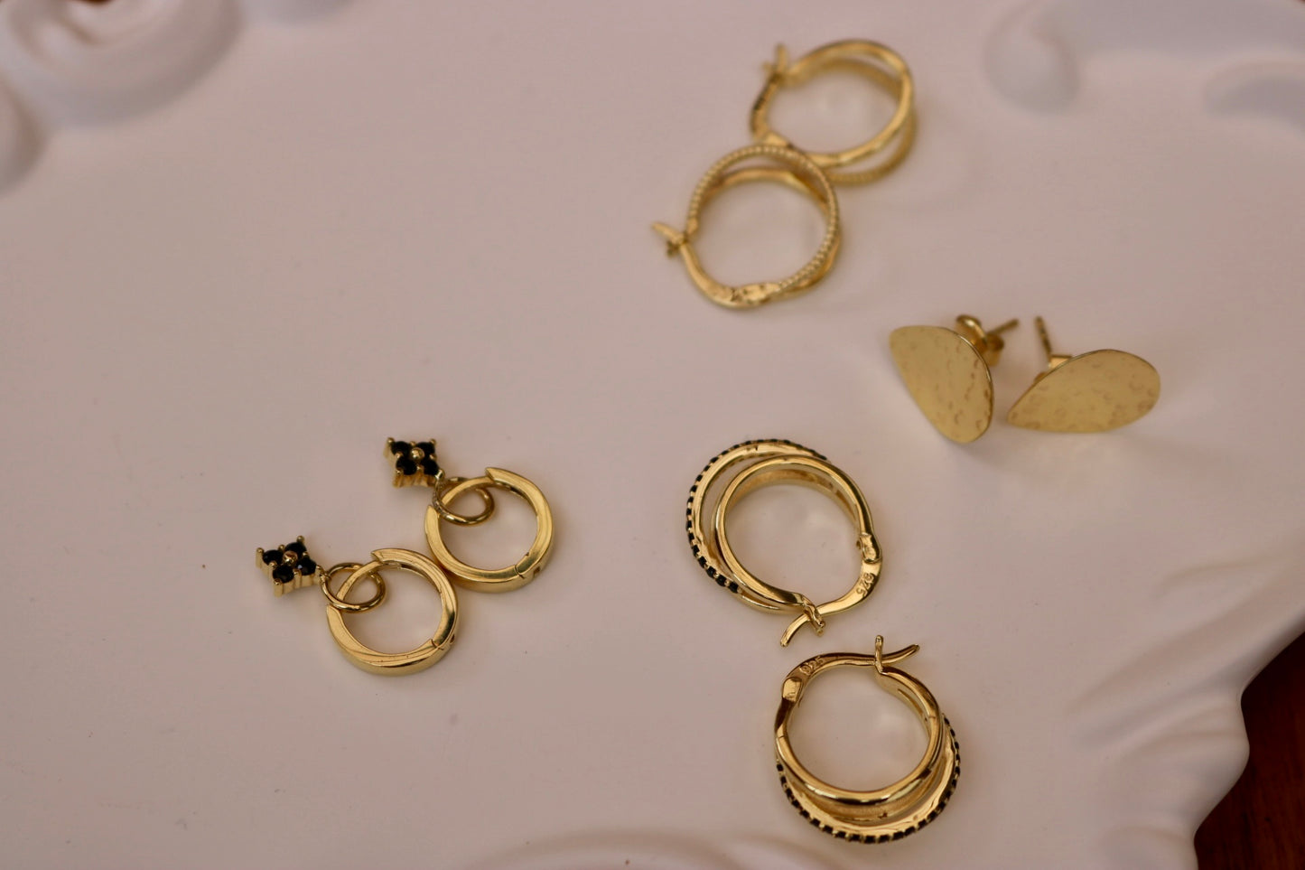 Valletta Triple Hoop Earrings