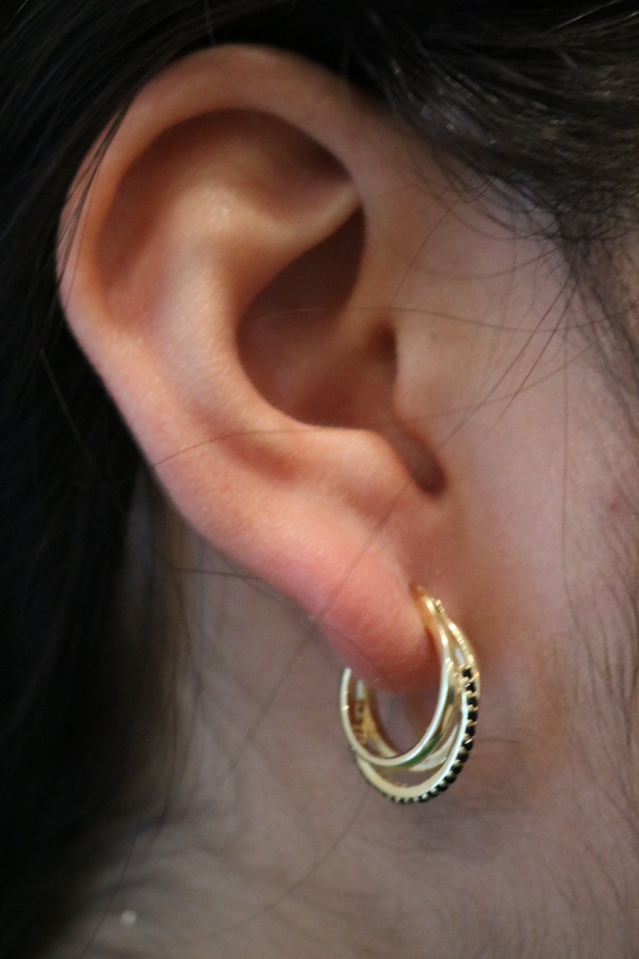 Valletta Triple Hoop Earrings